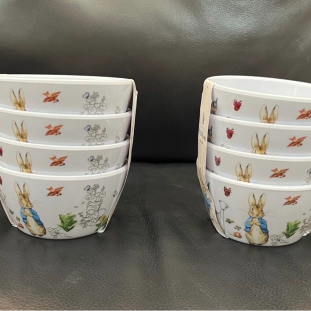 Easter Peter Rabbit Mini Bowls, 2 Sets of 4 - Peter Rabbit Melamine Mini Bowls